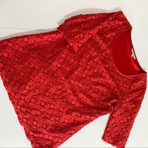 Red lace top